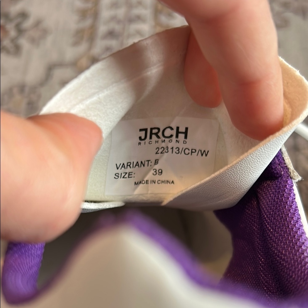 John Richmond - NEW!!COLORBLOCK SNEAKER IN WHITE/CELESTE/GREEN - Size 9 - Picture 7 of 9